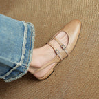 Norvie Leather Slingback Mary Jane Flats