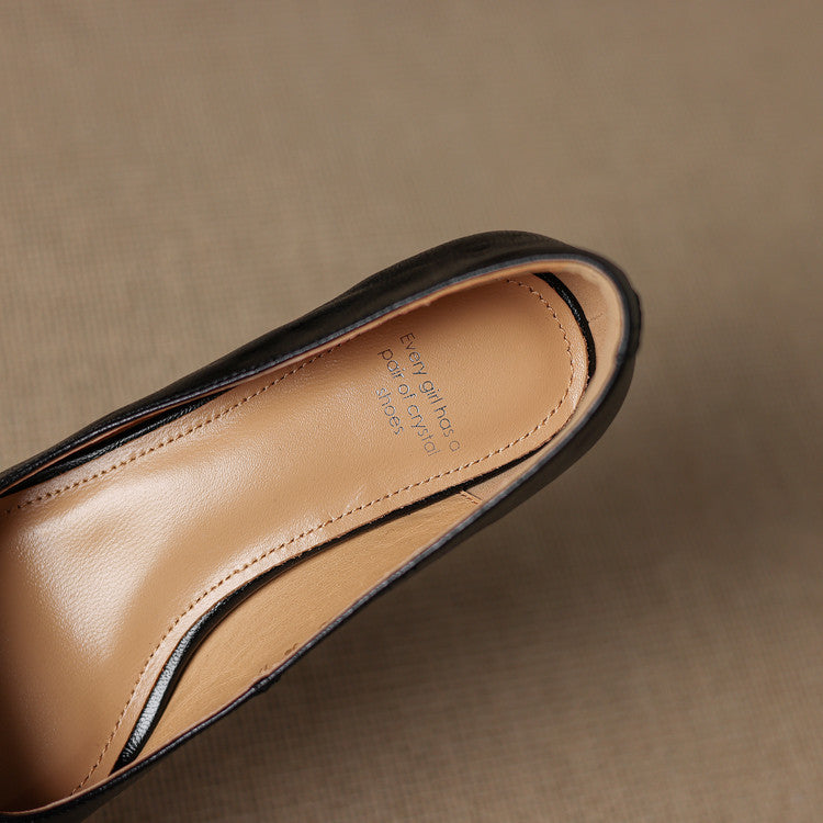 Verrine Leather Low Pumps