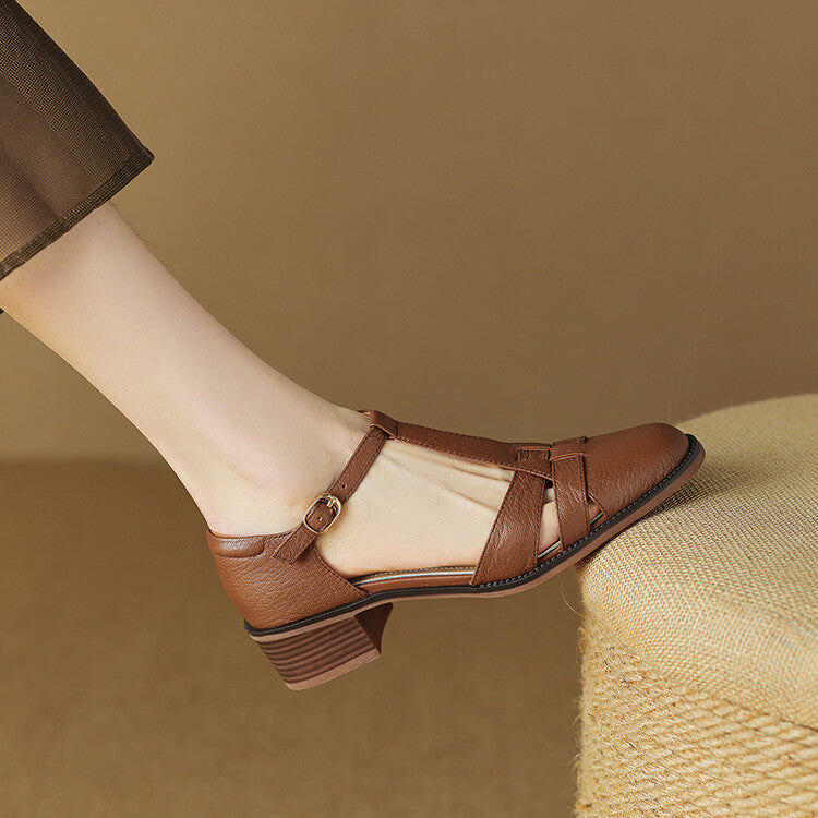 Lorin Roman Leather Heels