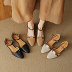 Calenne Leather Slingbacks