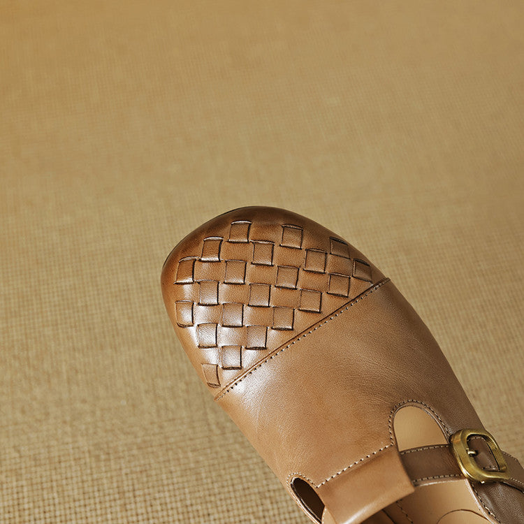 Velmora Woven Leather Loafers