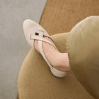 Maelis Crossstrap Leather Heels
