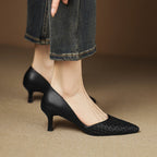 Serelle Woven Leather Heels