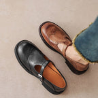 Veloria Leather Mary Janes