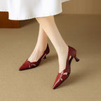Aveline Cutout Leather Pumps