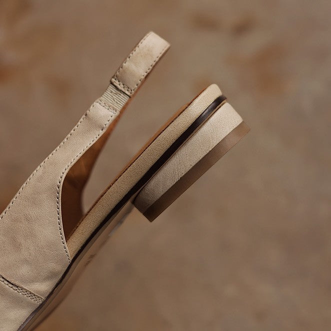 Vireya Slingback Leather Flats
