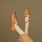 Aurelle Strap Leather Mary-Jane