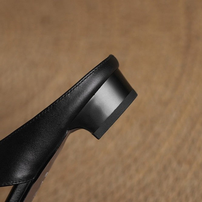 Virelle Cross Leather Mules