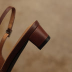 Celest Leather Slingback Heels