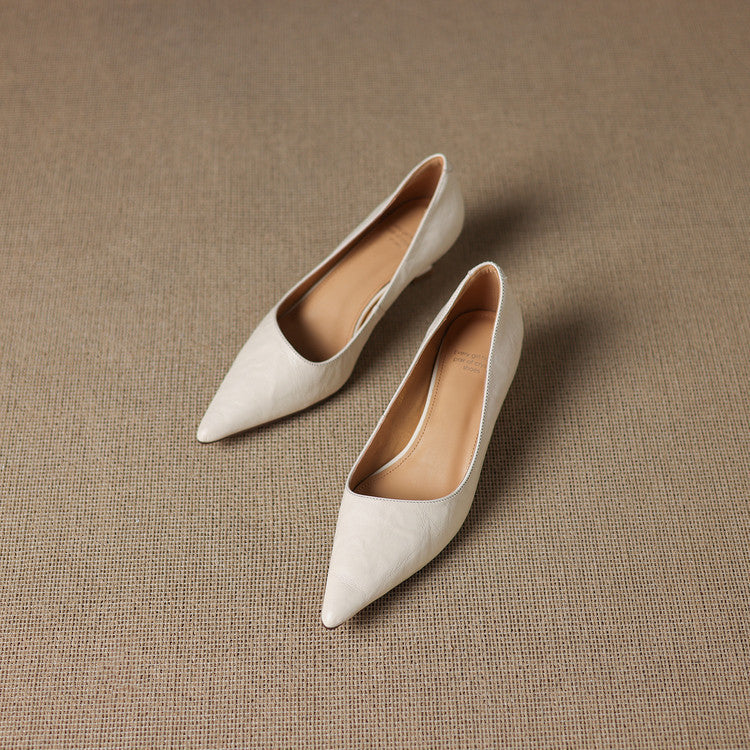 Verrine Leather Low Pumps