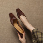 Caldré Leather Square Pumps
