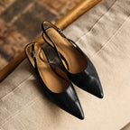 Celest Leather Slingback Heels
