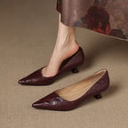 Verrine Leather Low Pumps