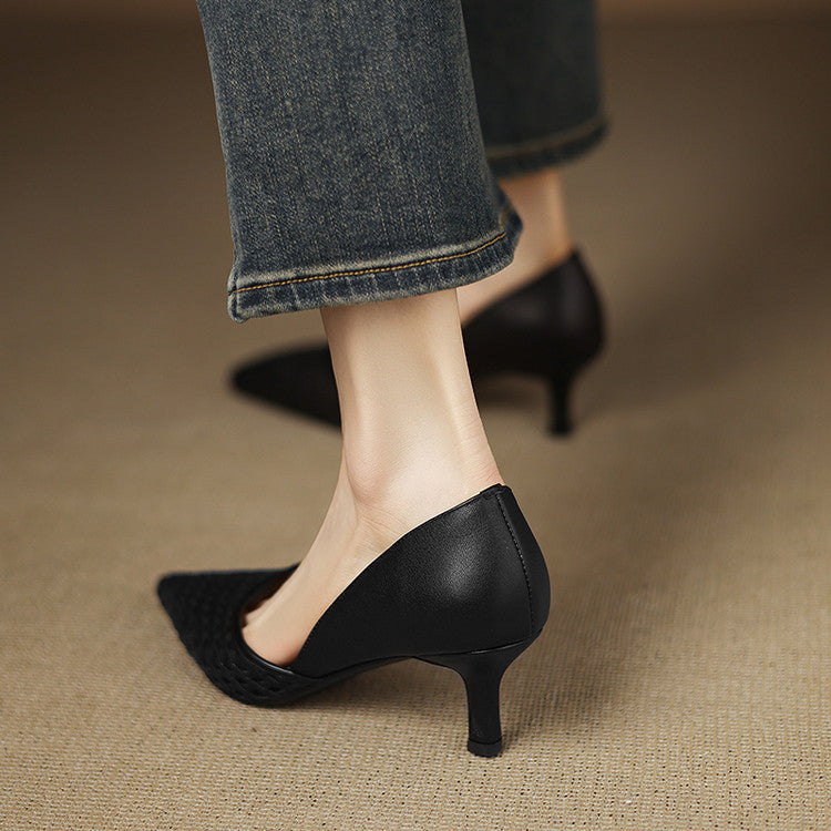 Serelle Woven Leather Heels