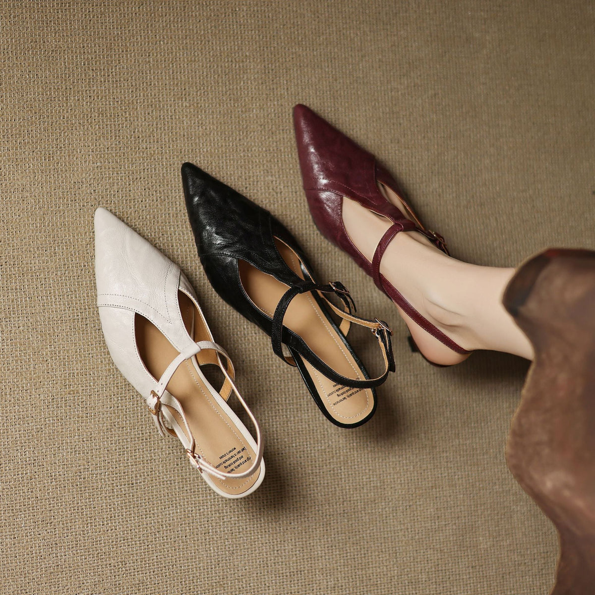 Aviel Pointed Leather Heels