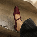 Sera Square-Toe Leather Mules