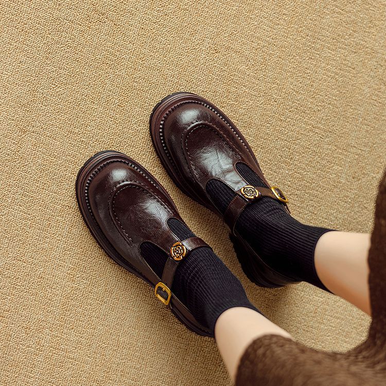 Brinell Leather Mary Janes
