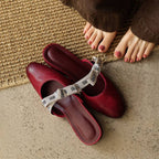 Maelle Bow Leather Mules