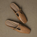Luna Sculpt Leather Mules