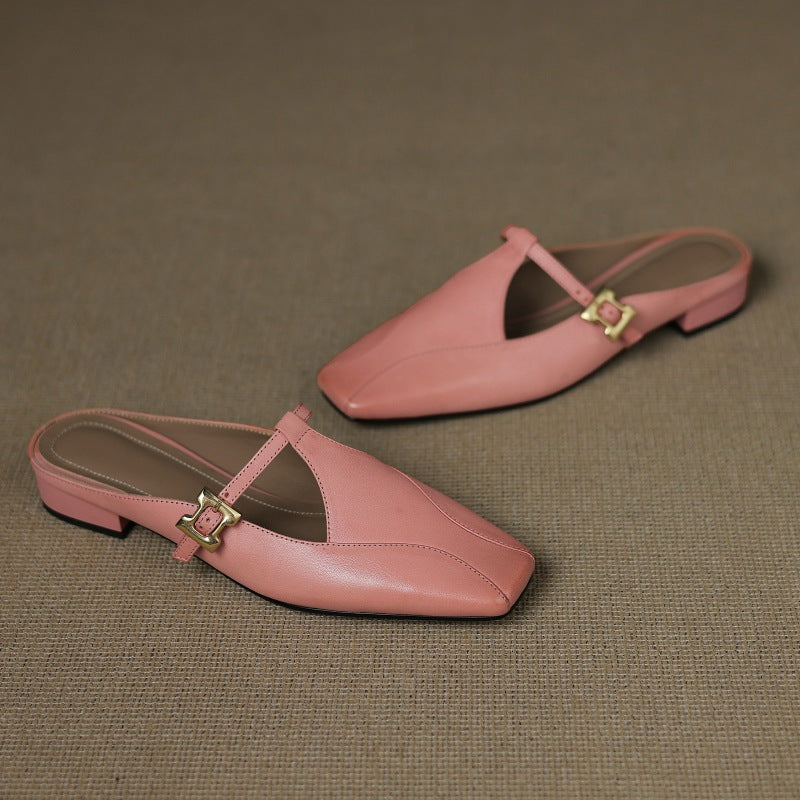 Luna Sculpt Leather Mules