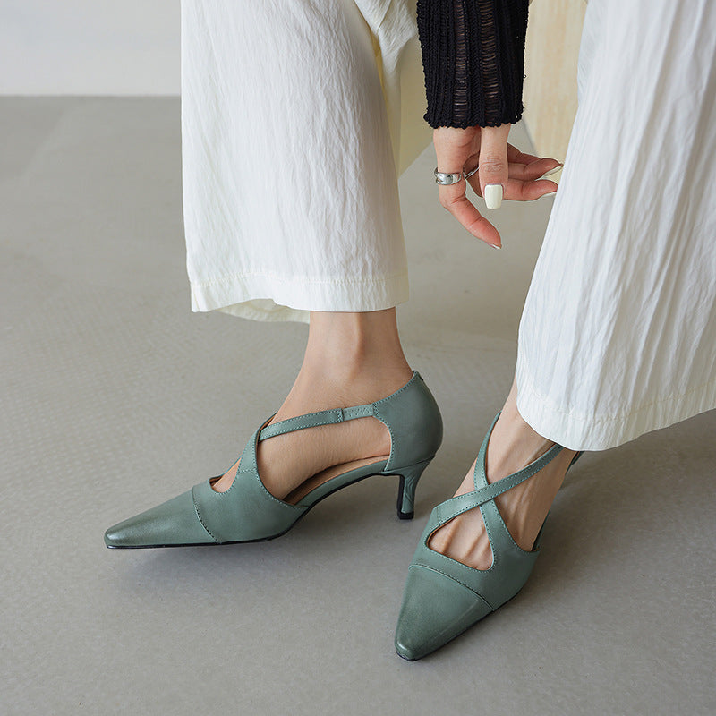 Celest Leather Mary-Jane Heels