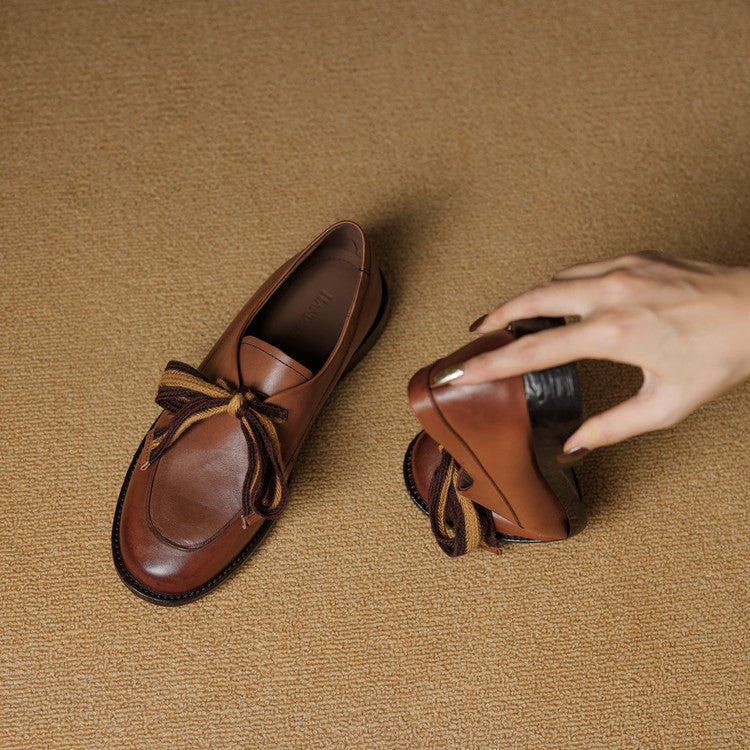 Caelen Bow Leather Loafers