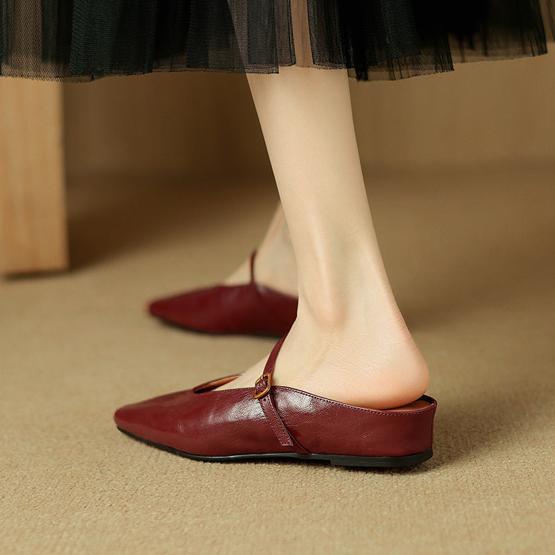 Celine Leather Strap Mules