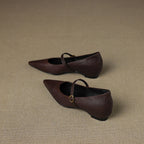 Veloria Lambskin Leather Mary Janes