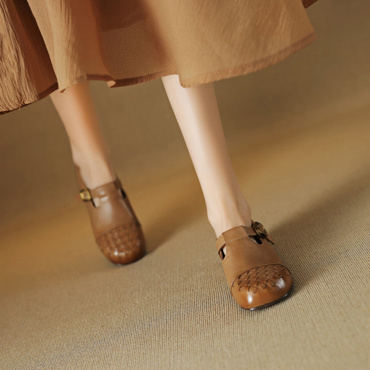 Velmora Woven Leather Loafers