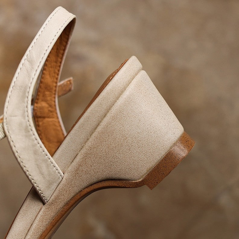 Rianne Cross-Strap Leather Slingback Heels