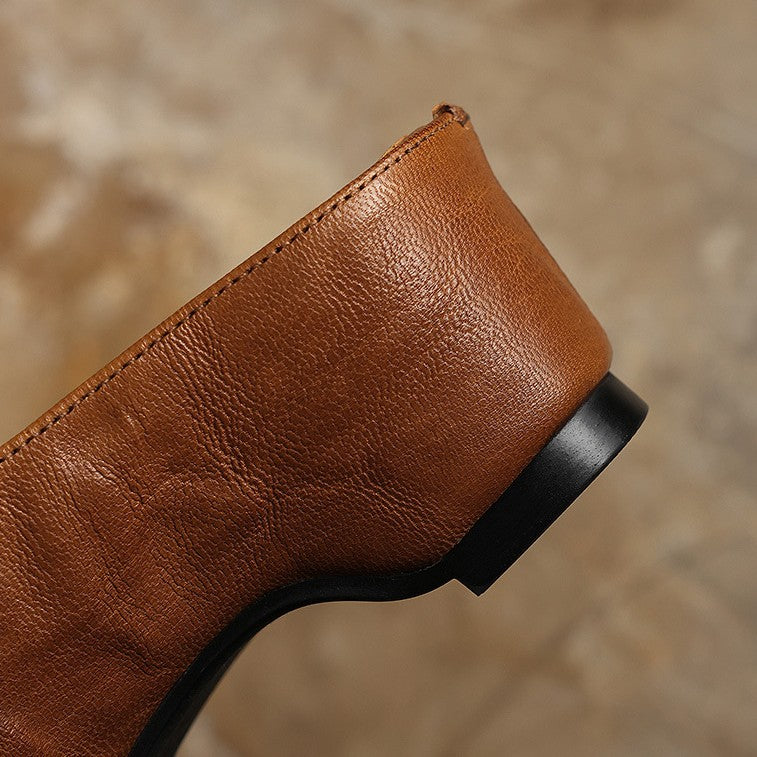 Sera Square-Toe Leather Mules