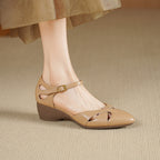 Caelin Lambskin Leather Heels