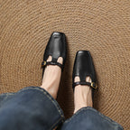 Nyra T-Strap Leather Mules