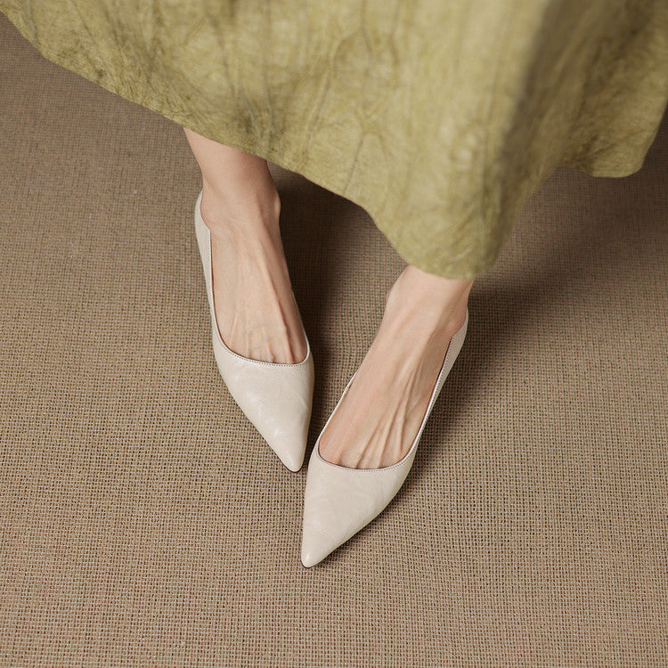 Verrine Leather Low Pumps