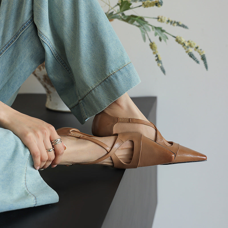 Celest Leather Mary-Jane Heels