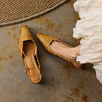 Serelle Leather Slingback Heels