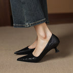 Verrine Leather Low Pumps