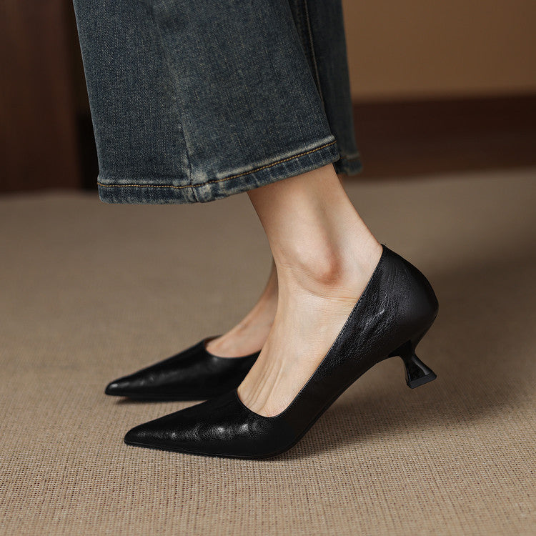 Verrine Leather Low Pumps