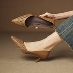 Serelle Woven Leather Heels
