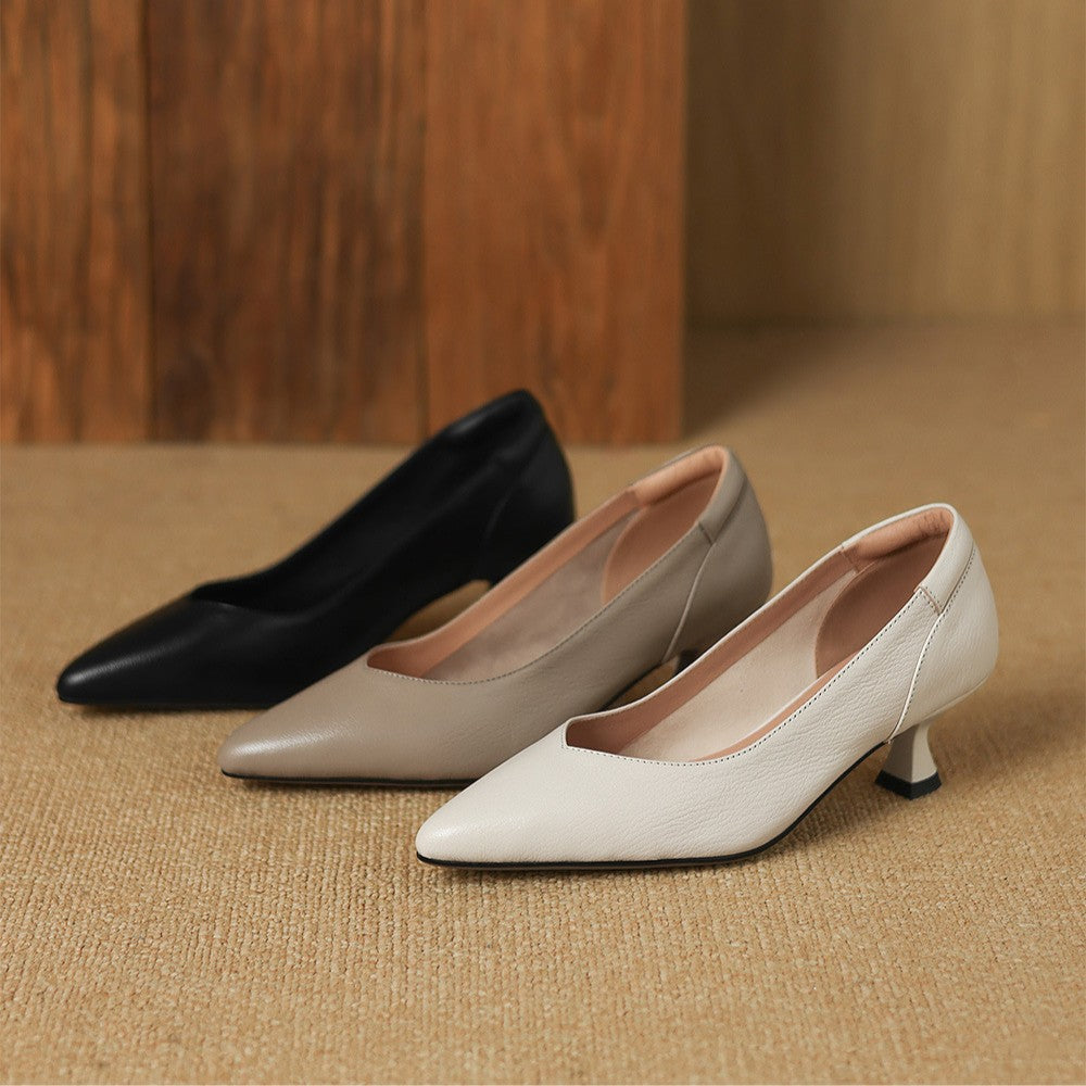 Lunare Sculpt Leather Pumps