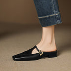 Luna Sculpt Leather Mules