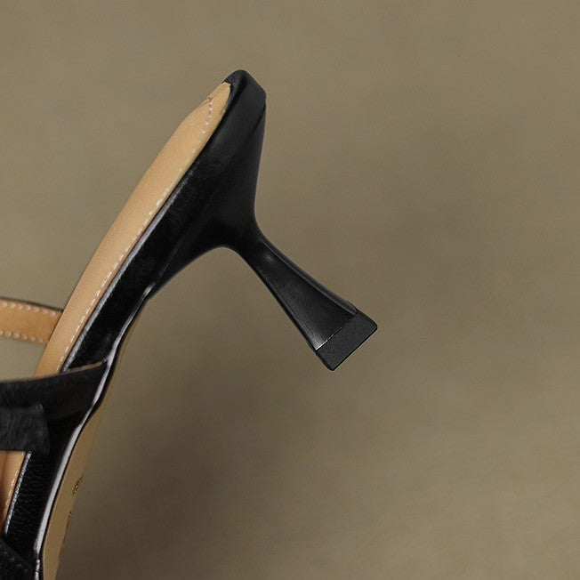 Aviel Pointed Leather Heels