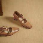 Mira Mary-Jane Leather Heels
