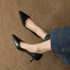 Loréne Curve Leather Heels