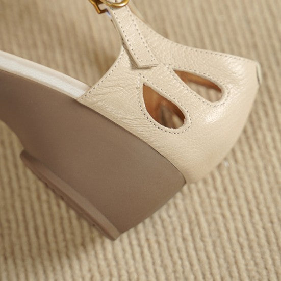Caelin Lambskin Leather Heels