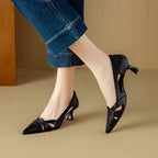 Aveline Cutout Leather Pumps