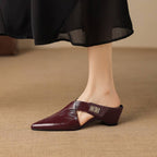 Aurel Leather Sculpt Mules