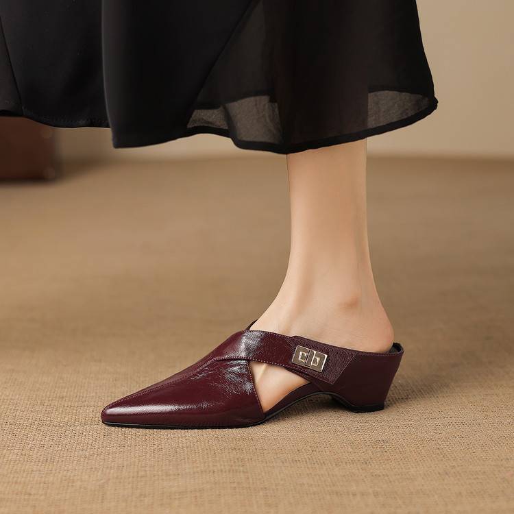 Aurel Leather Sculpt Mules