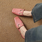 Nyra T-Strap Leather Mules