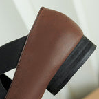 Calira Square Toe Leather Ballets